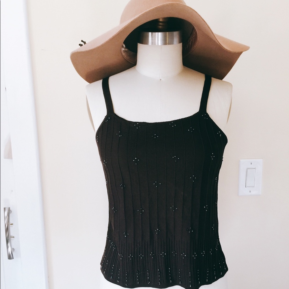 Silk Club Hand Beaded Cami Sweater